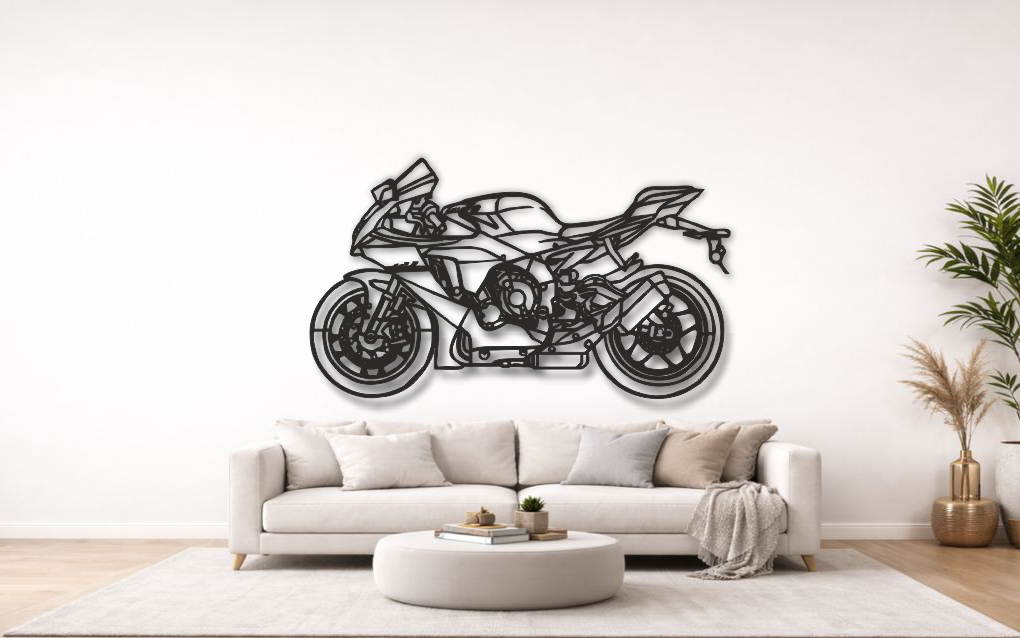 2024 R1 Metal Motorcycle Wall Art