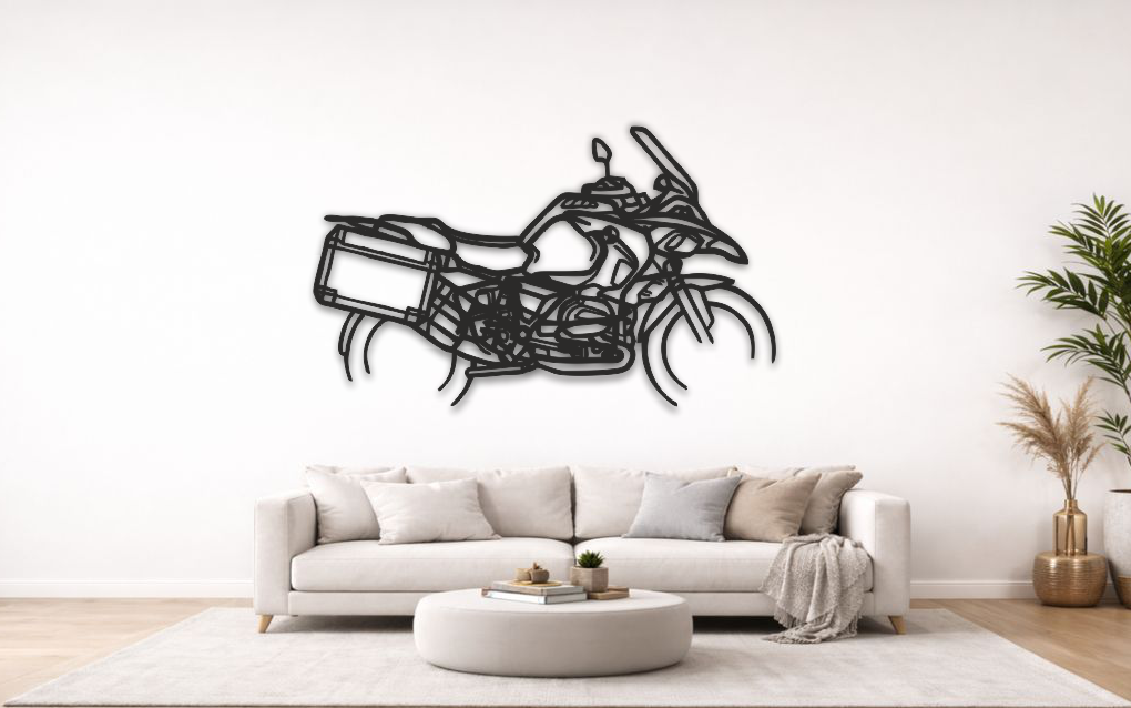 BMW R1200 GS Adventure Silhouette Metal Wall Art