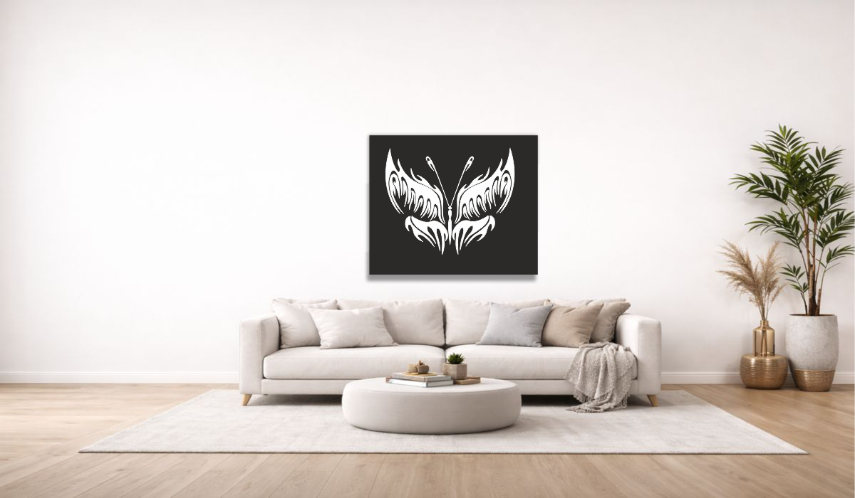 Tribal Butterfly Metal Wall Art